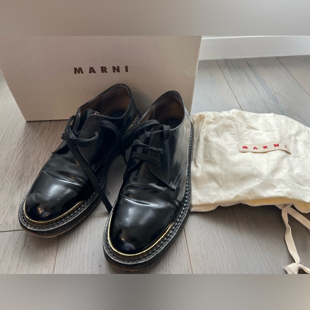 Marni Womens Lace-Up Oxfords